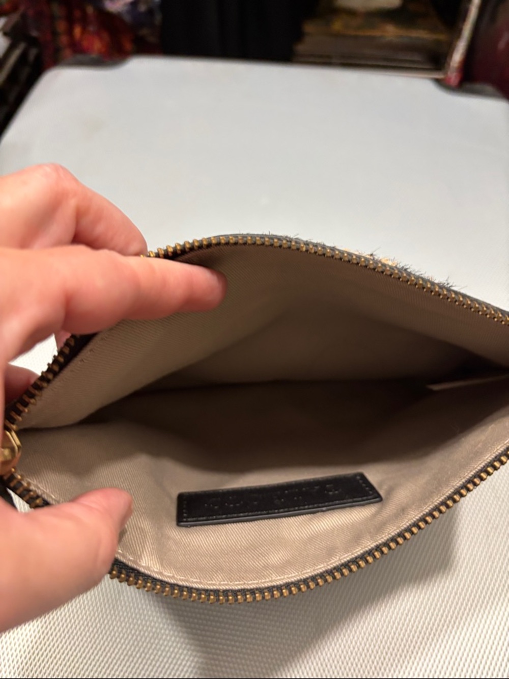 Talbots Leopard Print Clutch in Brown and Black - Picture 4 of 5